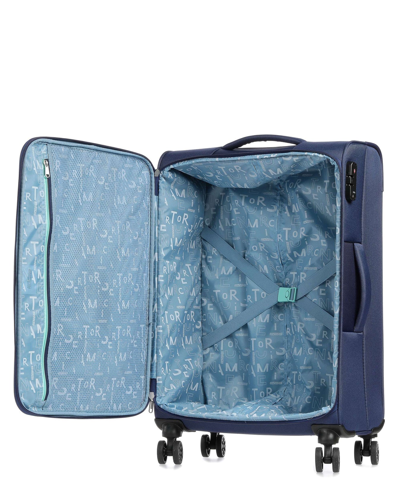 American Tourister Sea Seeker Spinner (4 wheels) combat navy