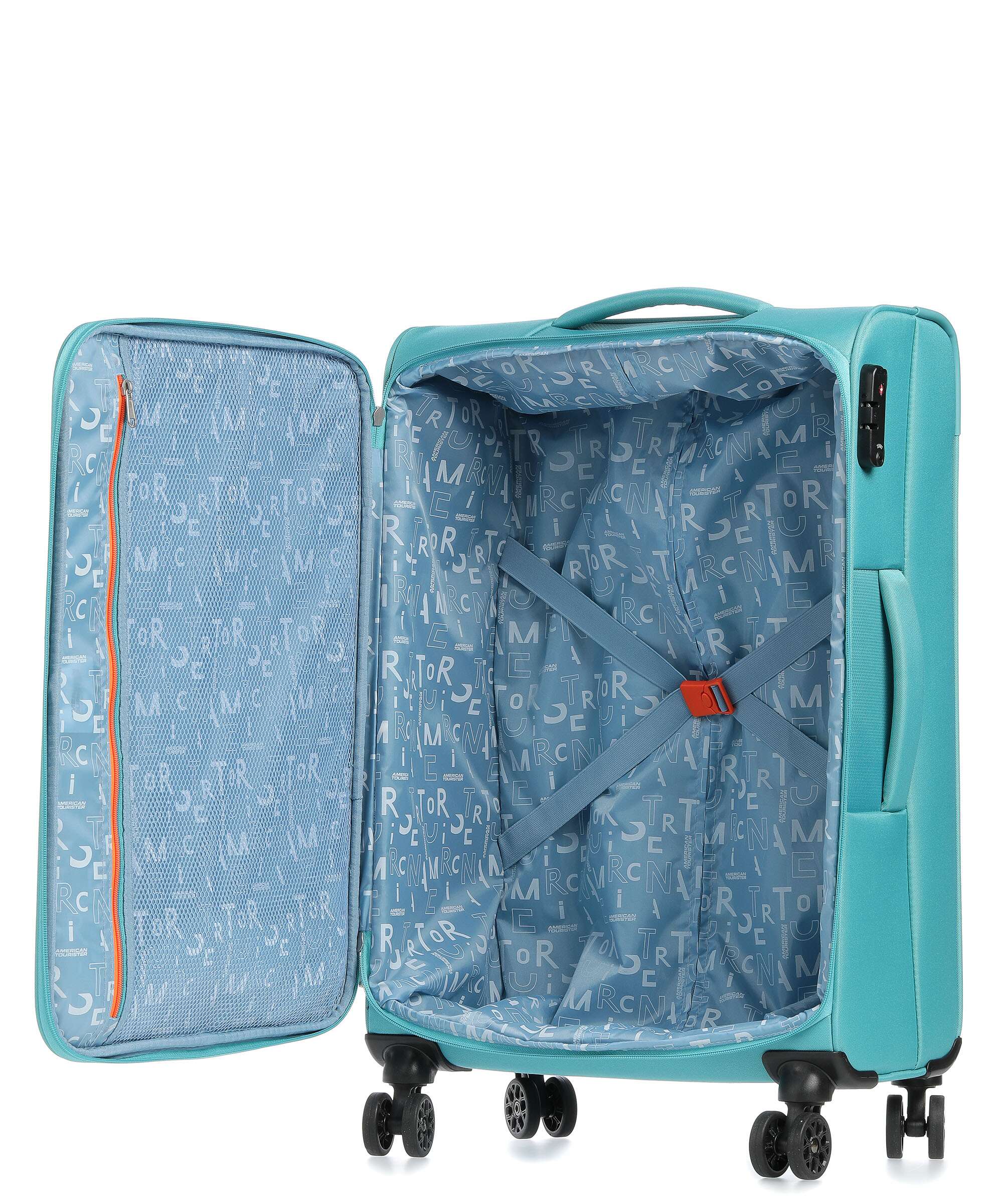 American Tourister Sea Seeker Spinner (4 wheels) aqua green