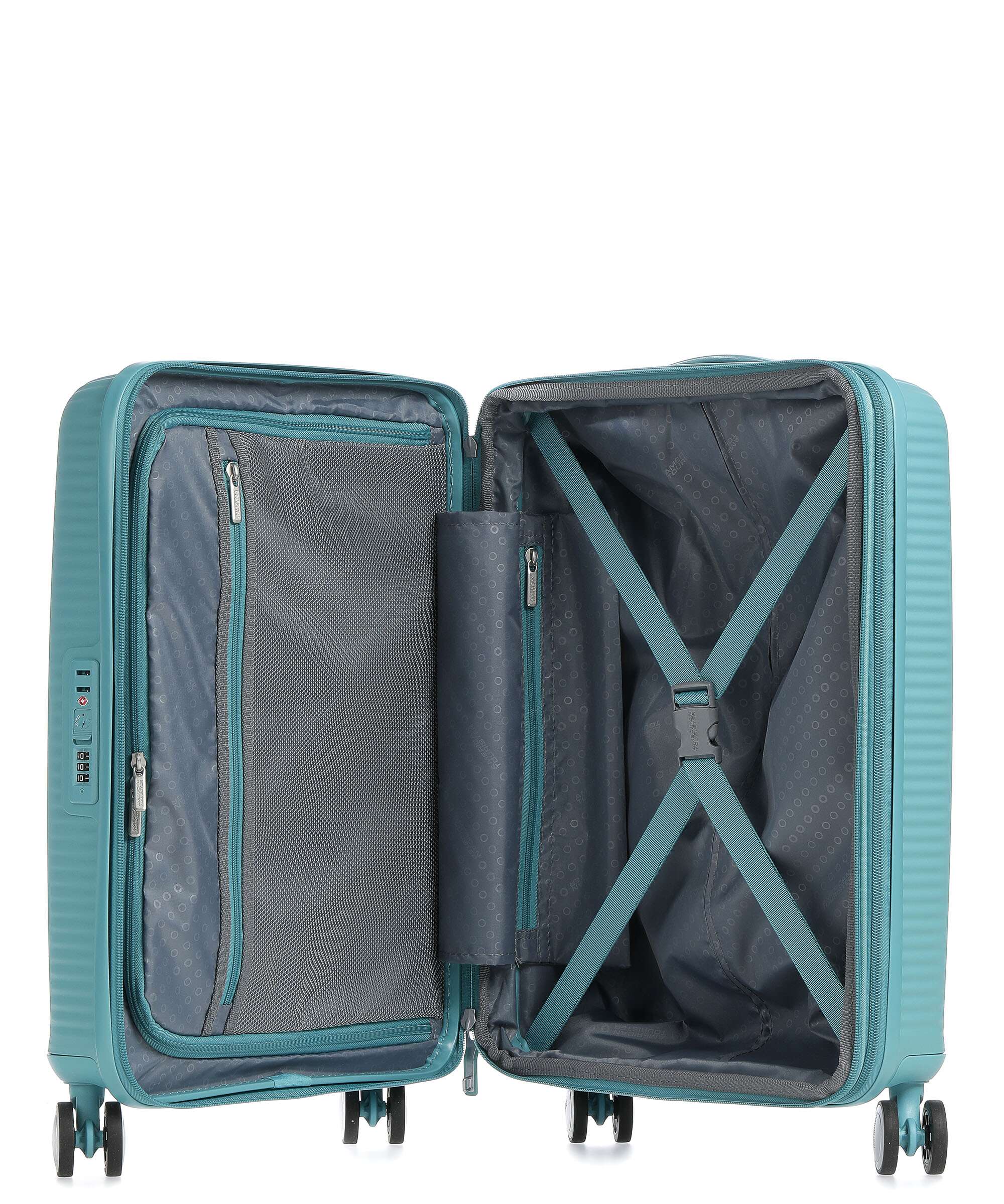 American Tourister Soundbox Spinner (4 wheels) turquoise tonic