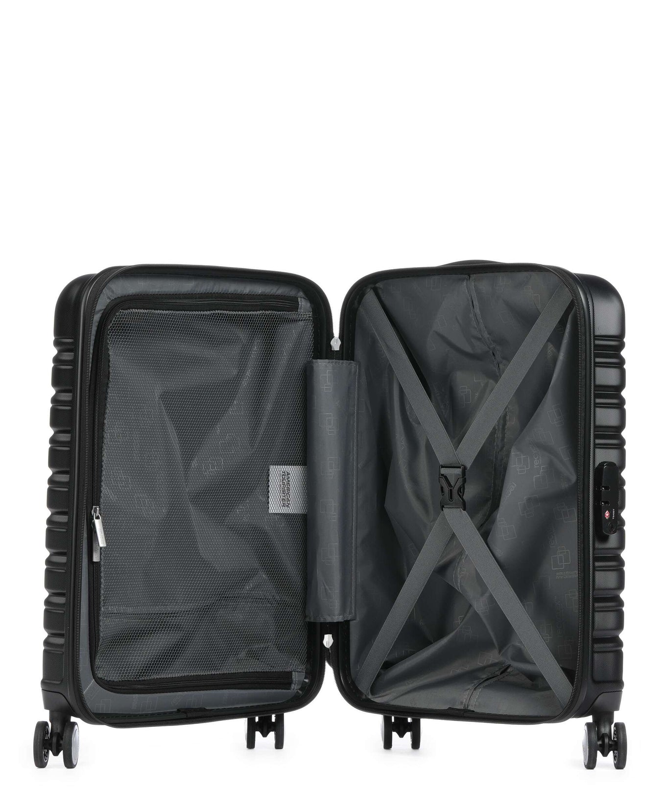 American Tourister Flashline Spinner (4 wheels) shadow black