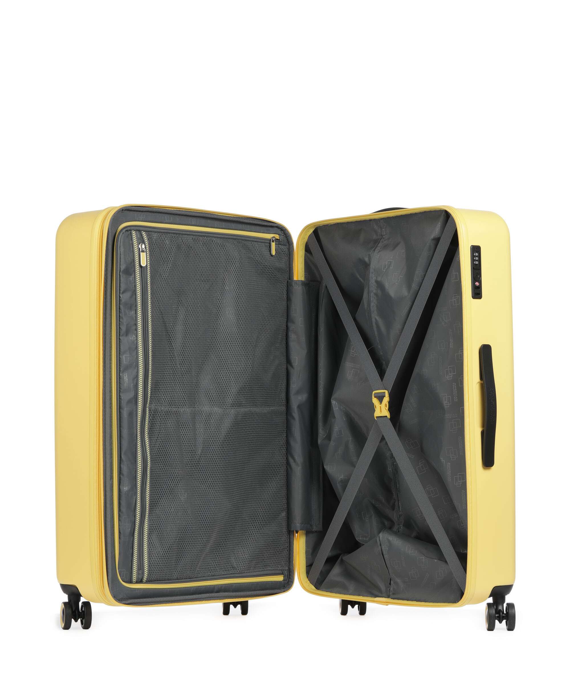 American Tourister Dynabelt Spinner (4 wheels) sunny yellow