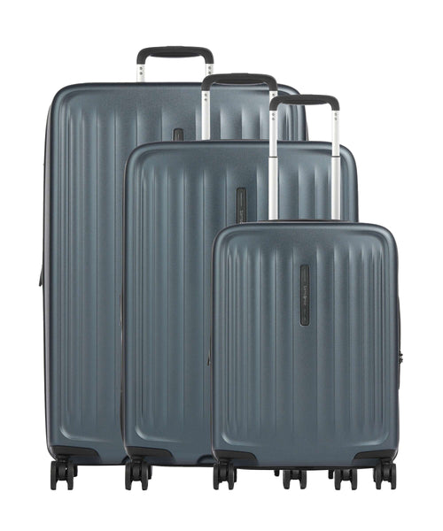 Samsonite Fyrm Suitcase set (4 wheels) steel blue