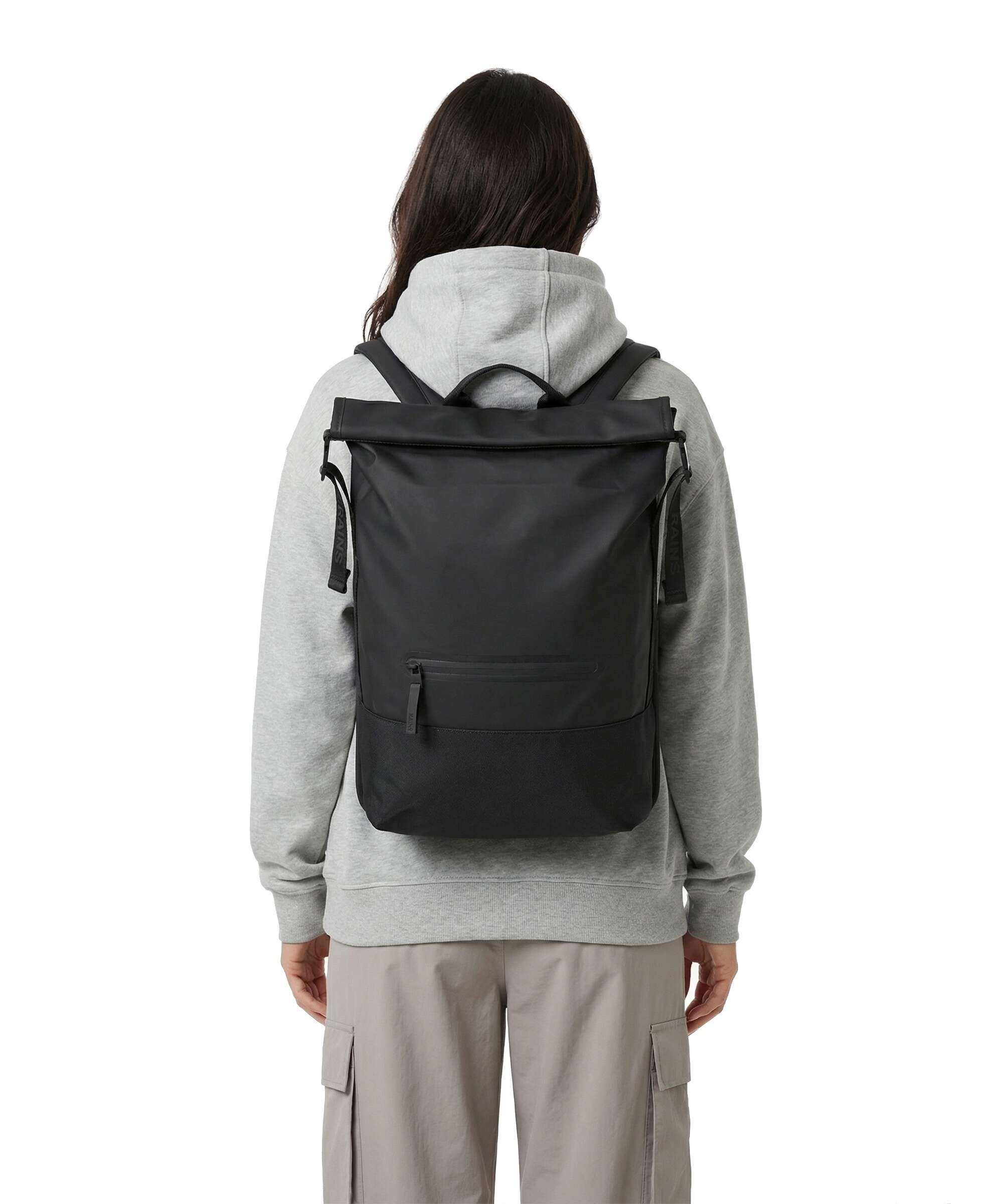 Rains Trail Rolltop backpack black