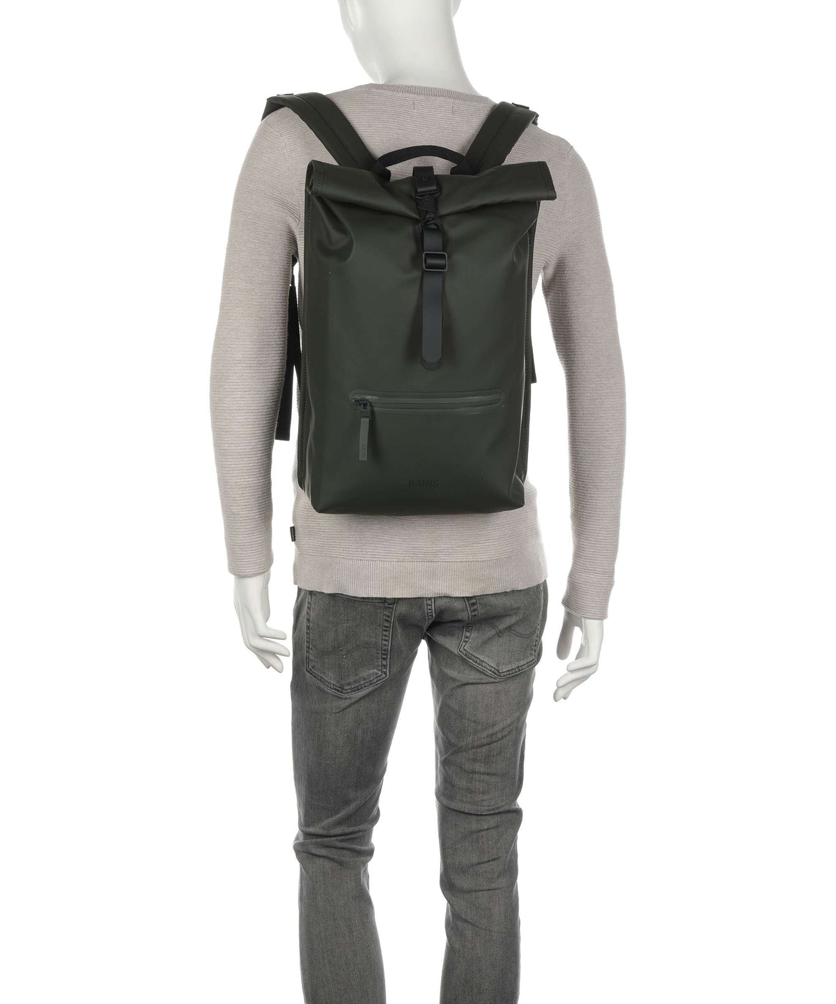 Rains Rolltop backpack green