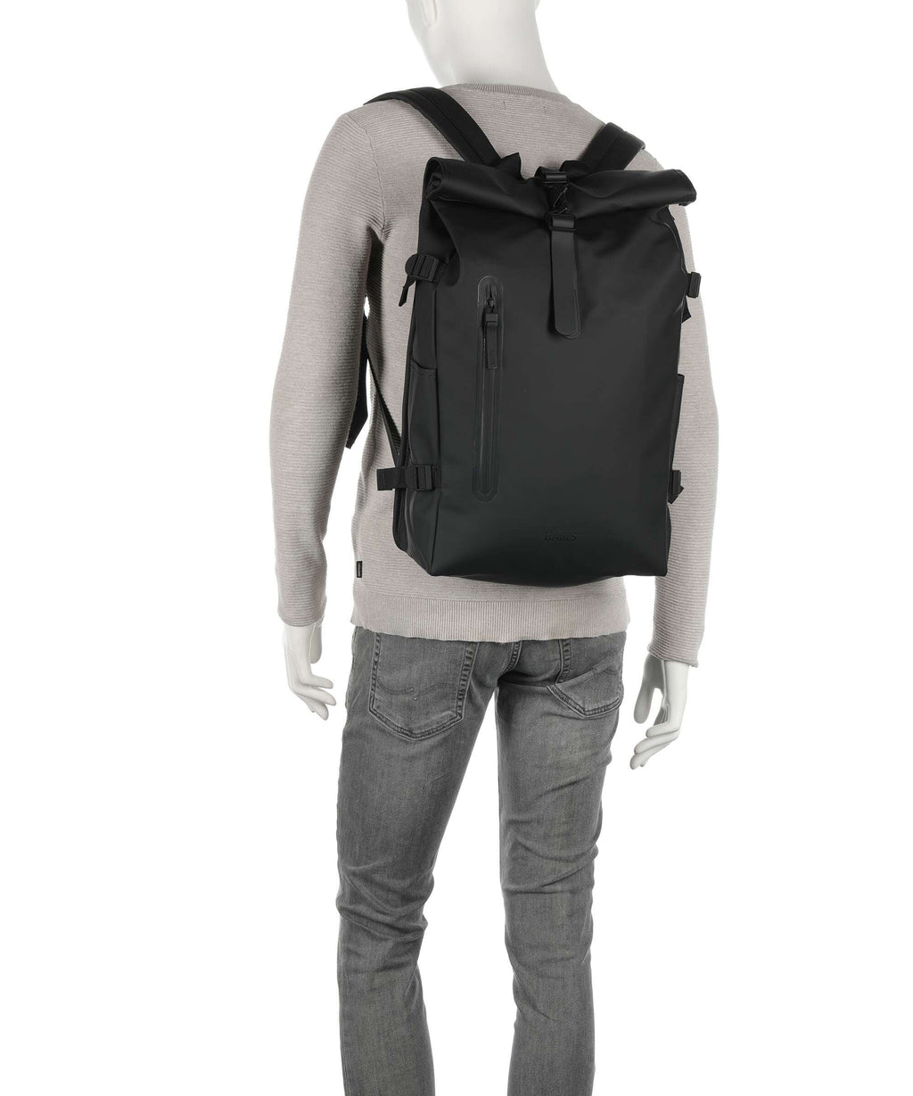 Rains Large Rolltop backpack green