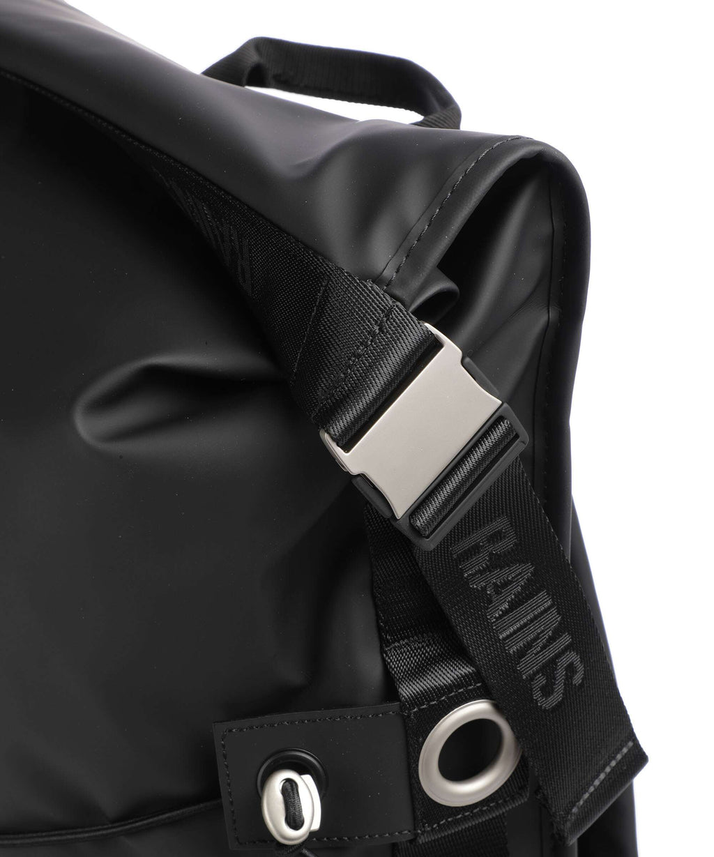 Rains Trail Cord Rolltop backpack black
