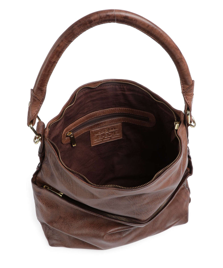 Depeche Golden Chic Hobo bag brandy