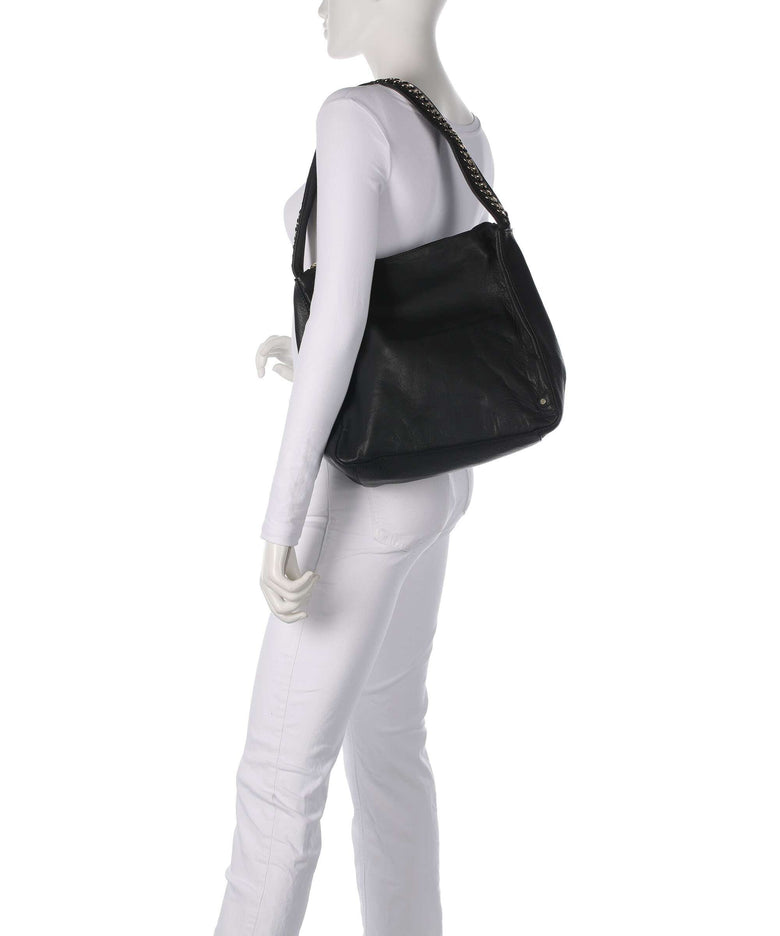 Depeche Gold Casino Hobo bag nero