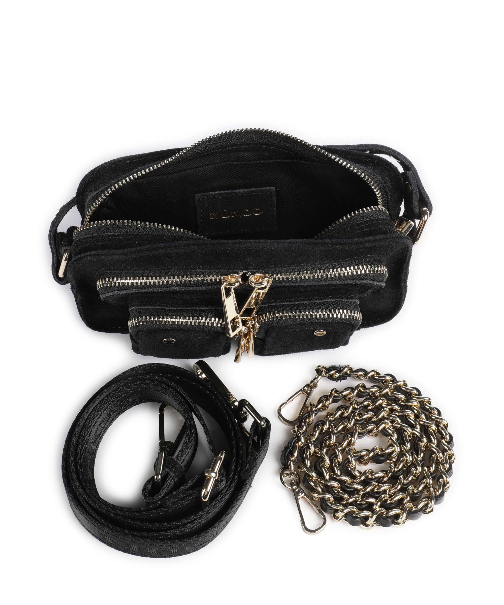 Núnoo Suede Helena Crossbody bag black