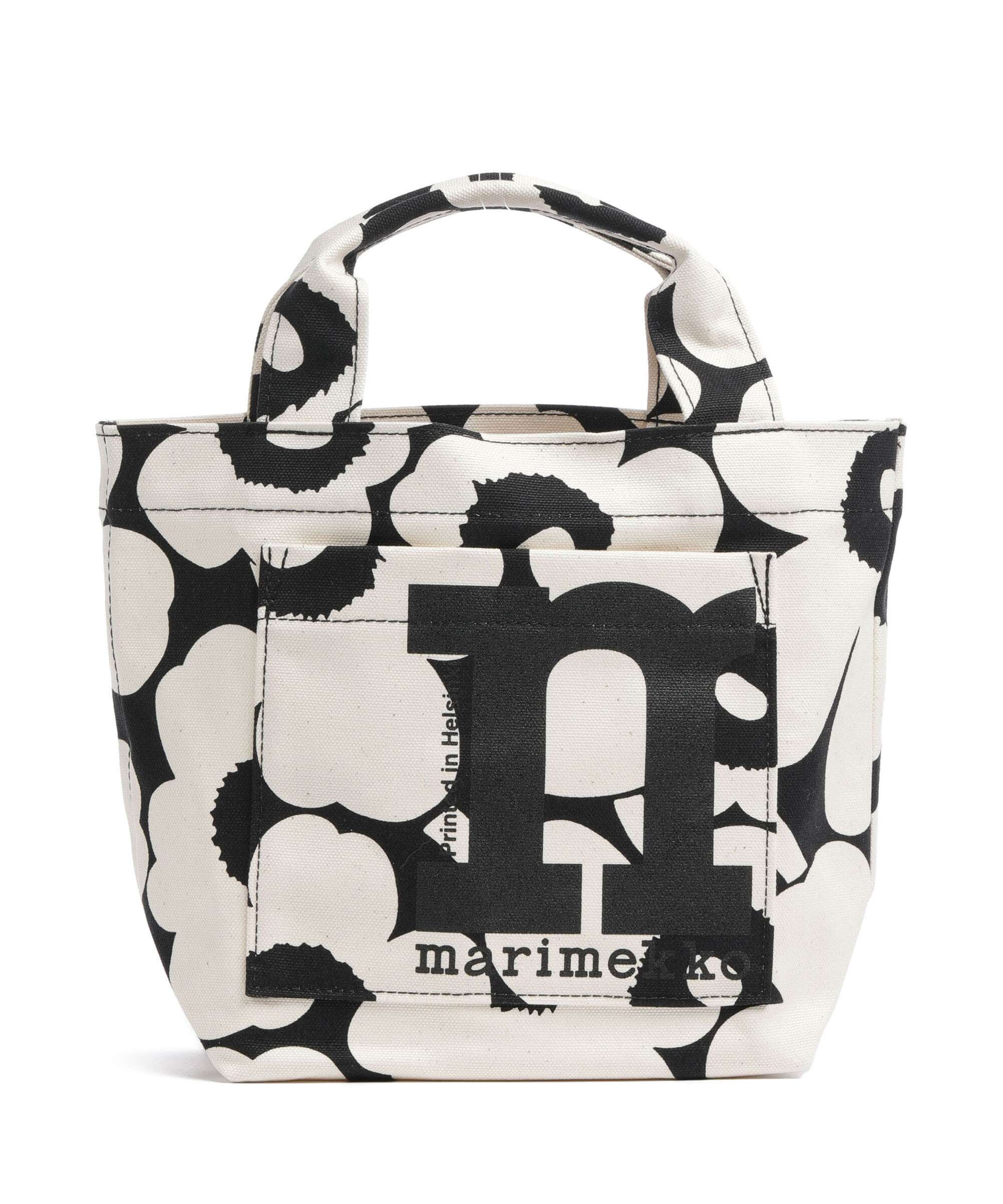 Marimekko Mono Unikko Mini Handbag cotton/black