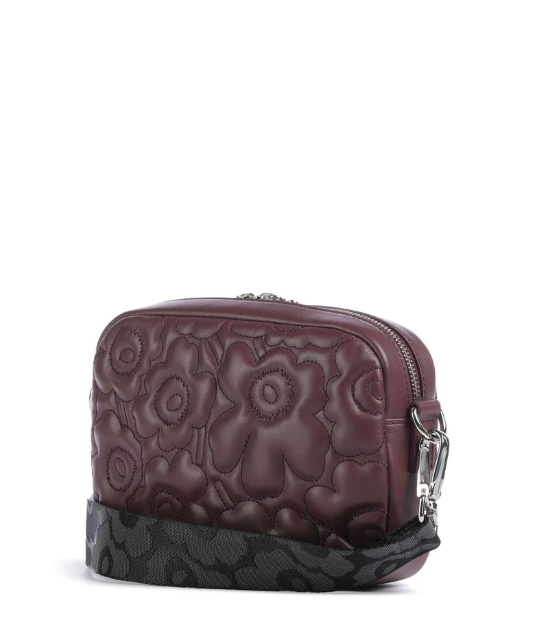 Marimekko Unikko Soft Gratha Crossbody bag wine red