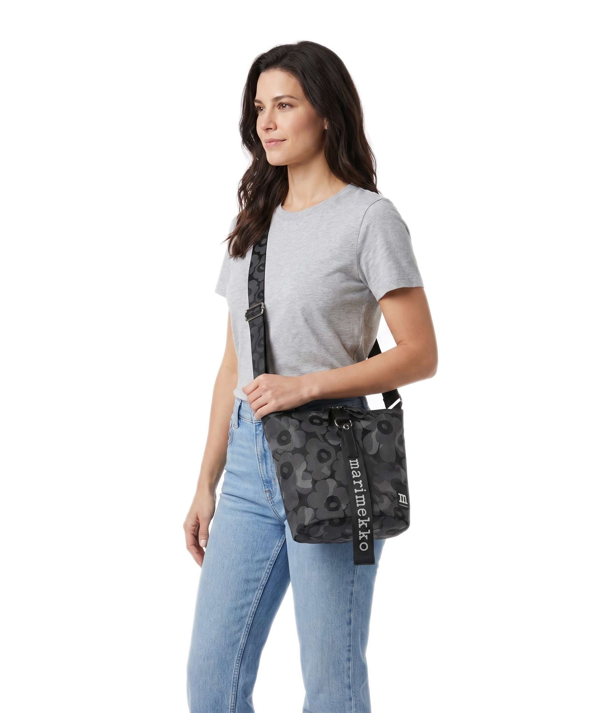Marimekko Wear All Day Unikko Bucket bag grey/dark grey