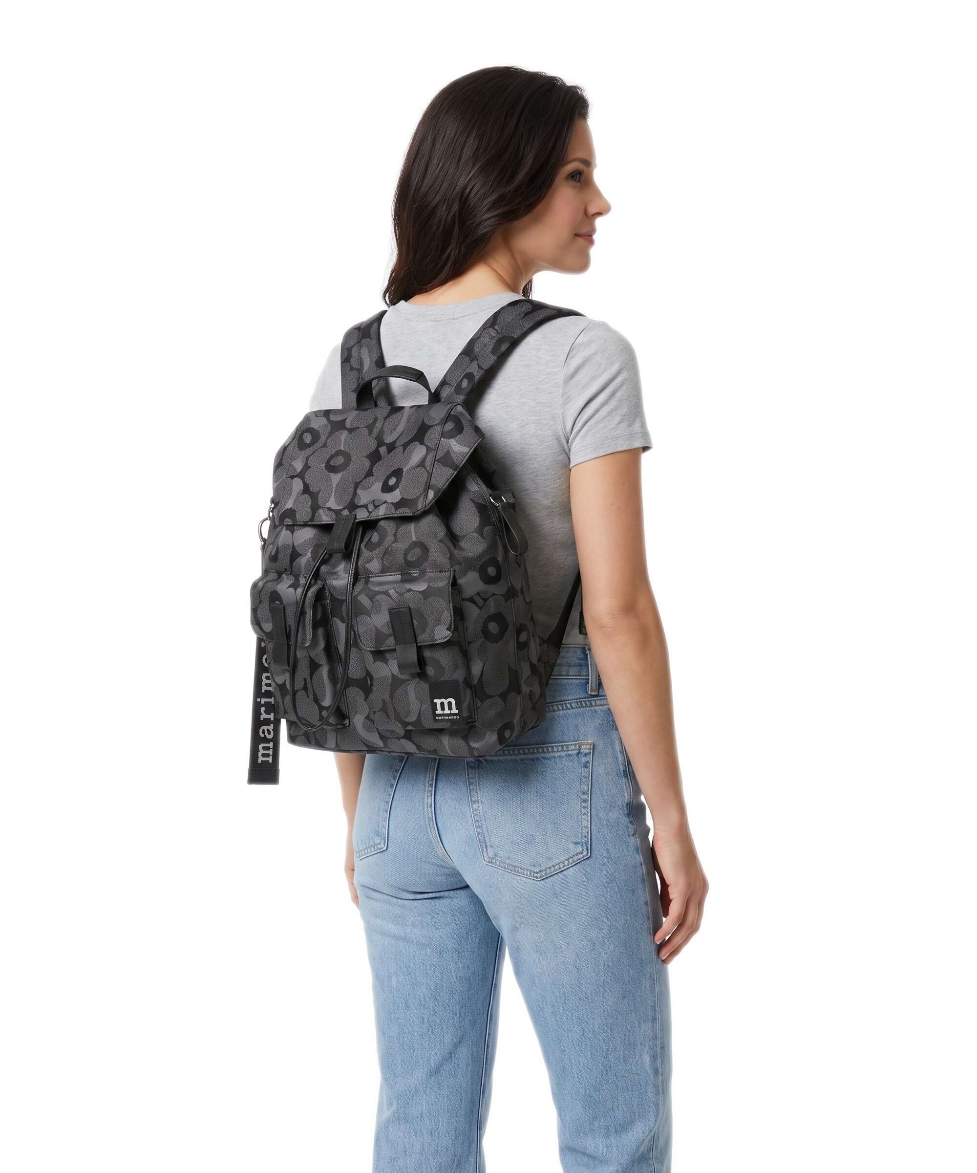 Marimekko Wear All Day L Unikko Backpack grey/dark grey