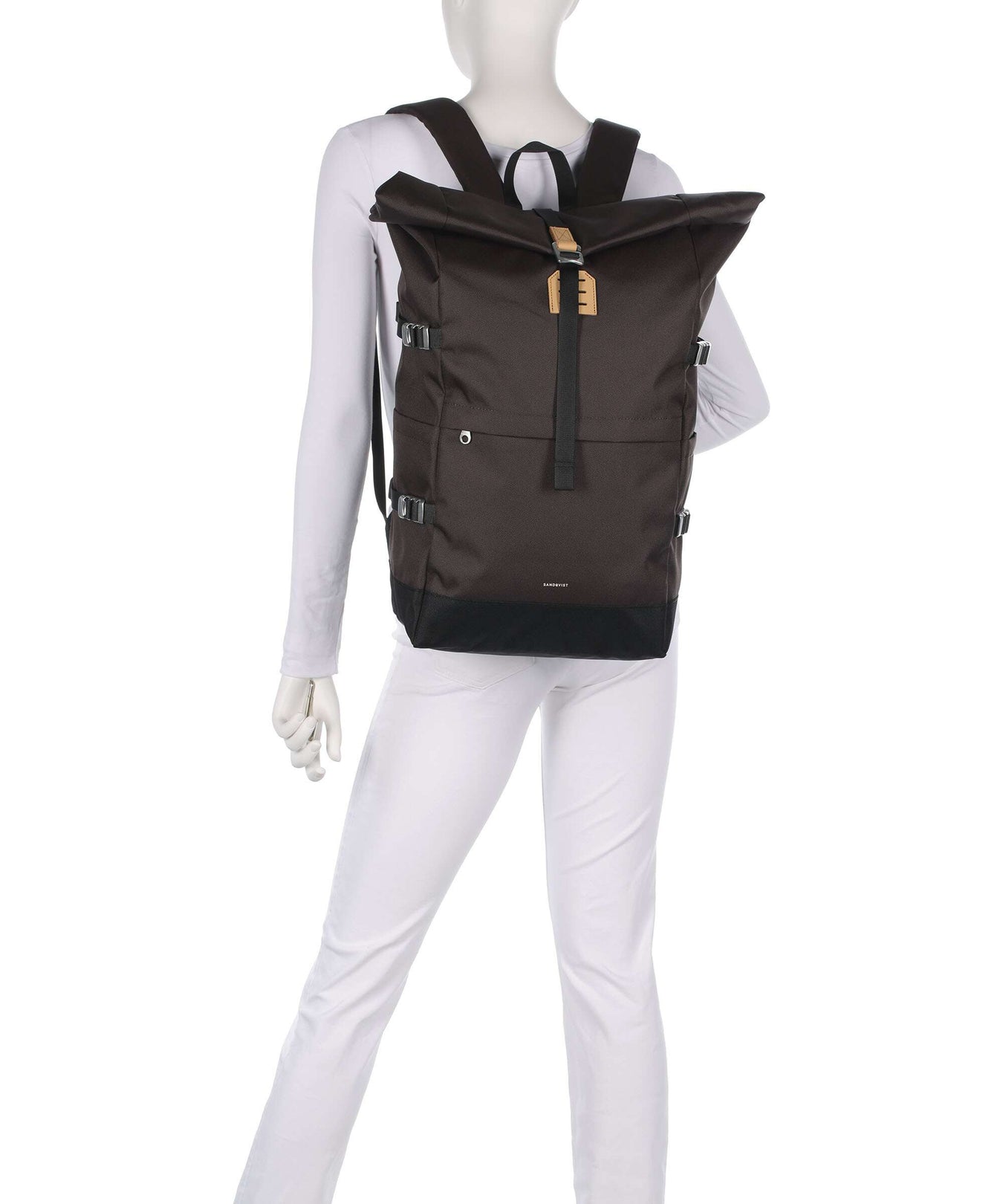 Sandqvist Icon L Rolltop backpack brown