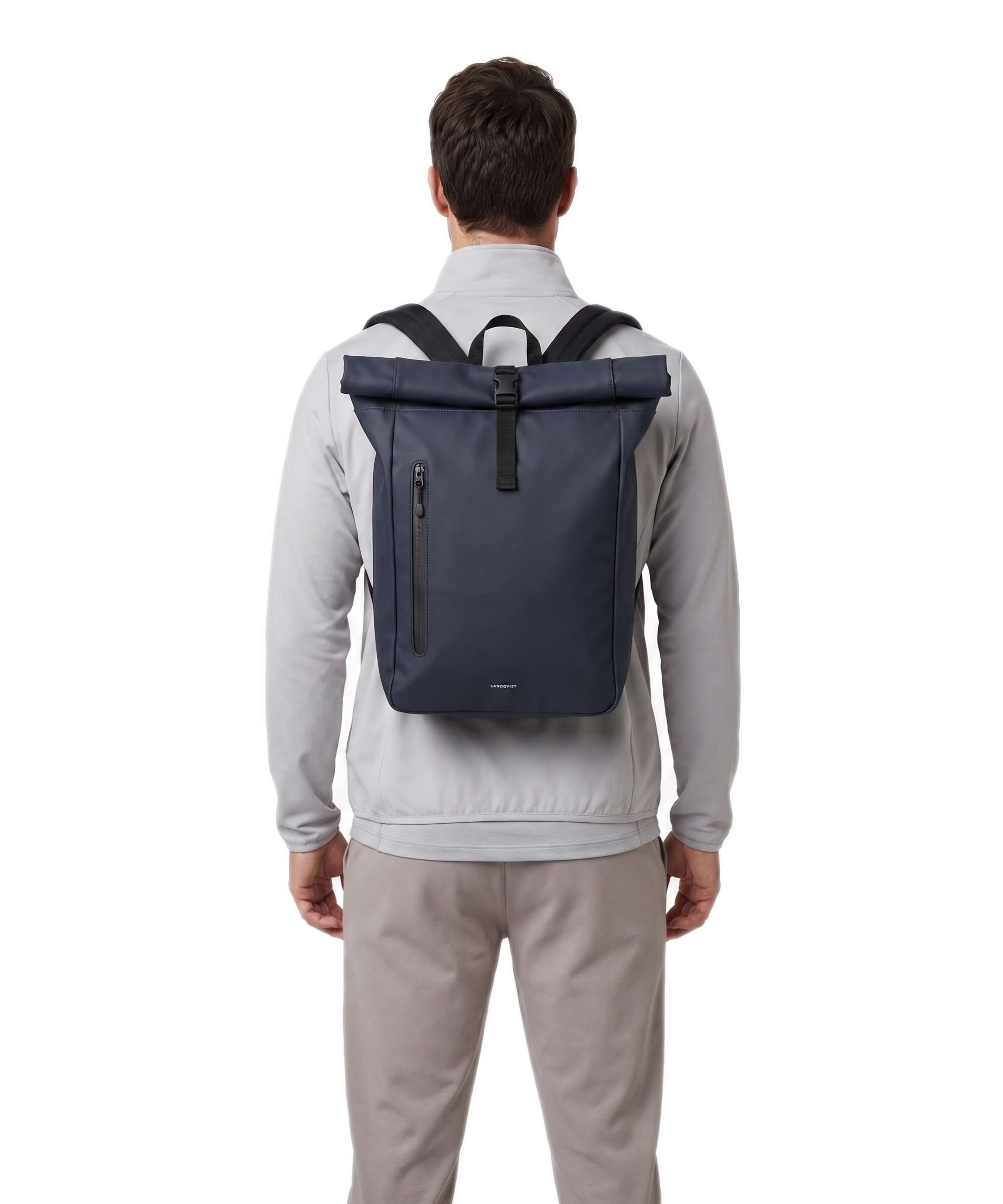 Sandqvist Stream Rolltop backpack navy