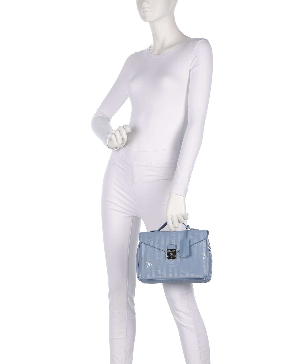 Maison Mollerus Vinerus Marly Handbag metallic silber/sky