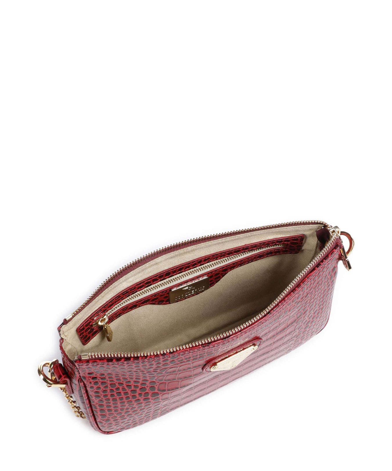 Maison Mollerus Croco Zell Shoulder bag antique rot