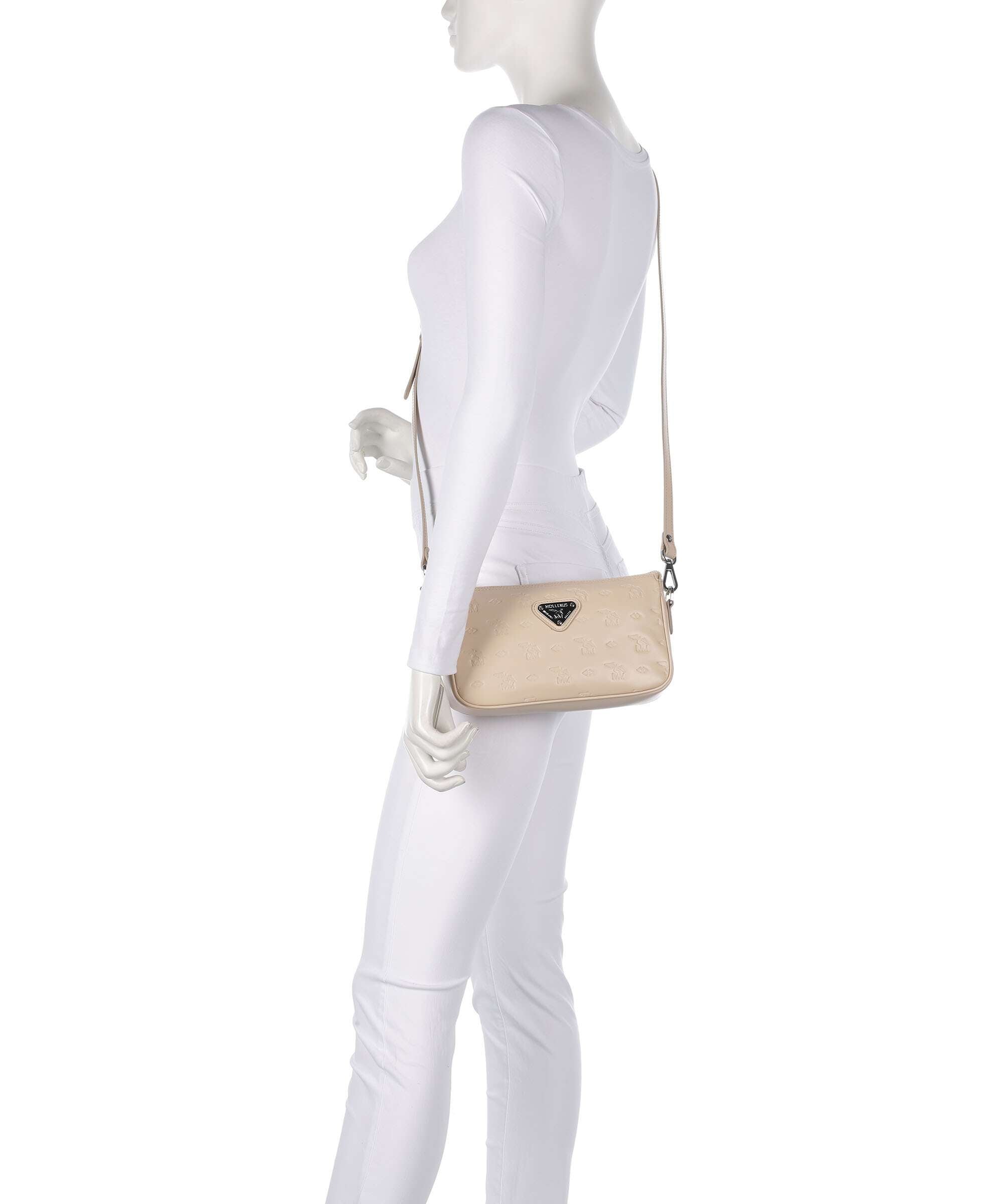 Maison Mollerus Stampato Zell Shoulder bag vanilla beige