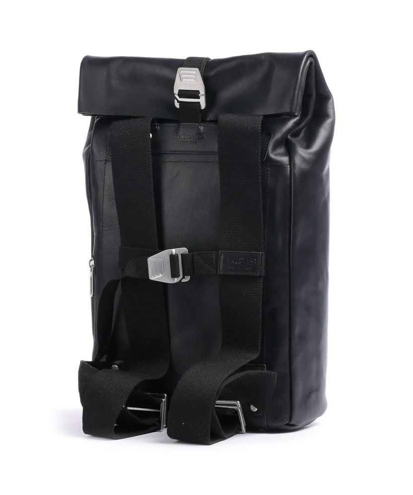 Brooks England Pickwick Leather Small Rolltop backpack black