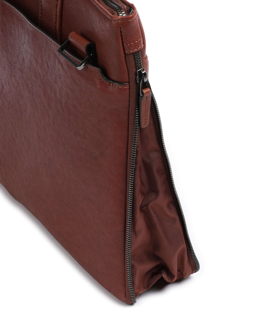 Piquadro Black Square Briefcase cuoio