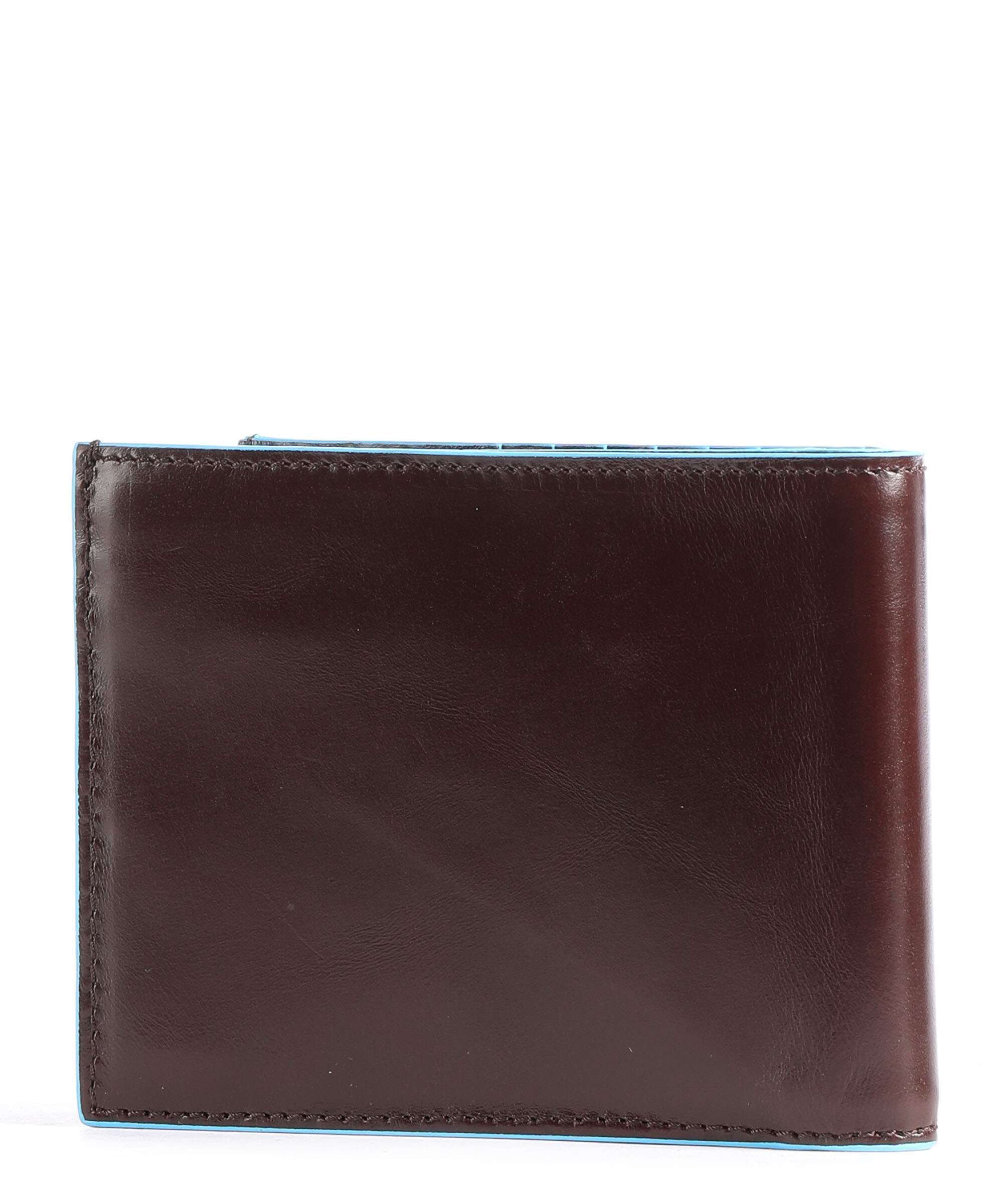 Piquadro Blue Square Wallet mahogany
