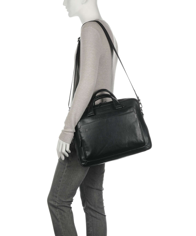 Piquadro Black Square Briefcase black