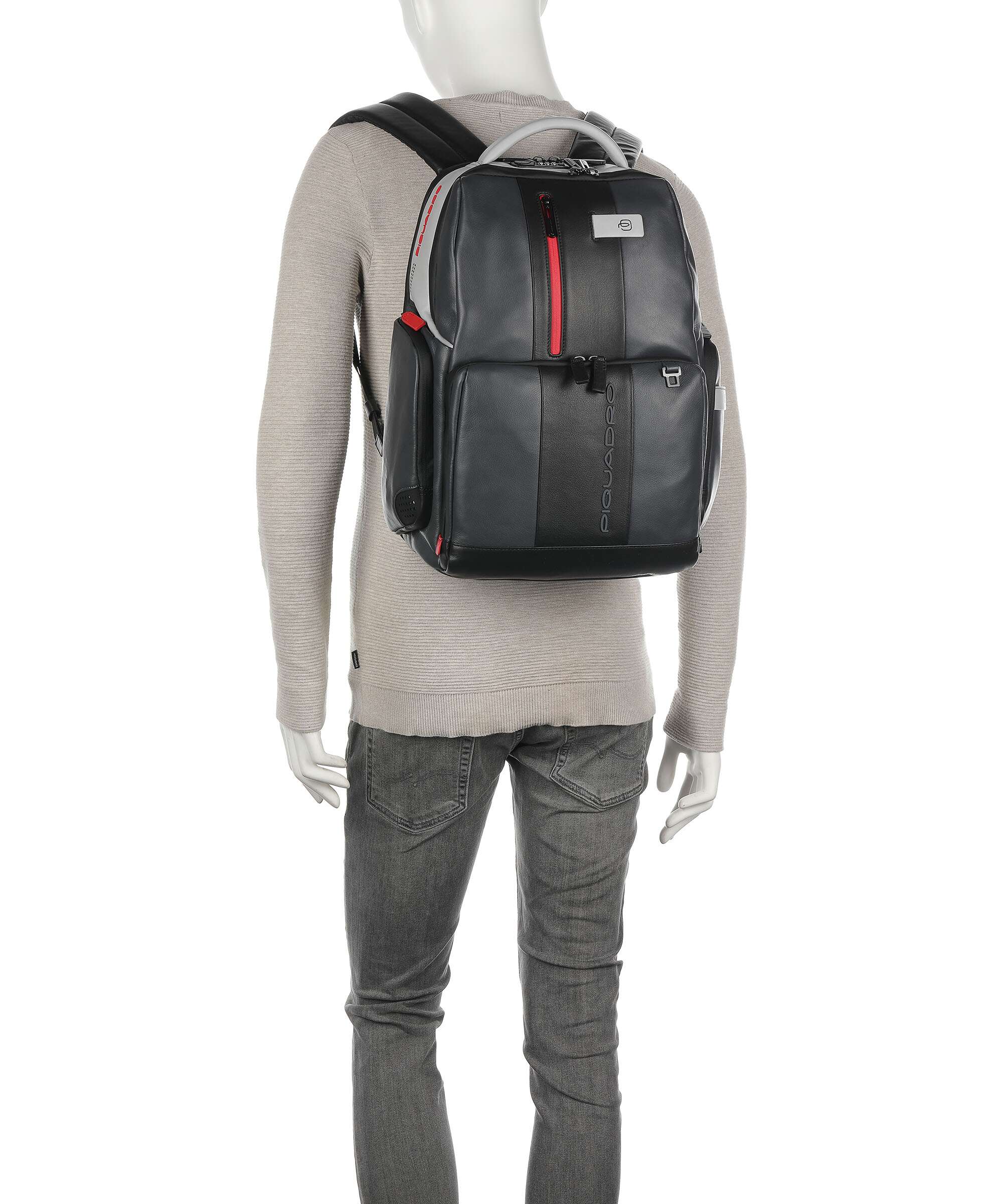 Piquadro Urban Laptop backpack grau/schwarz