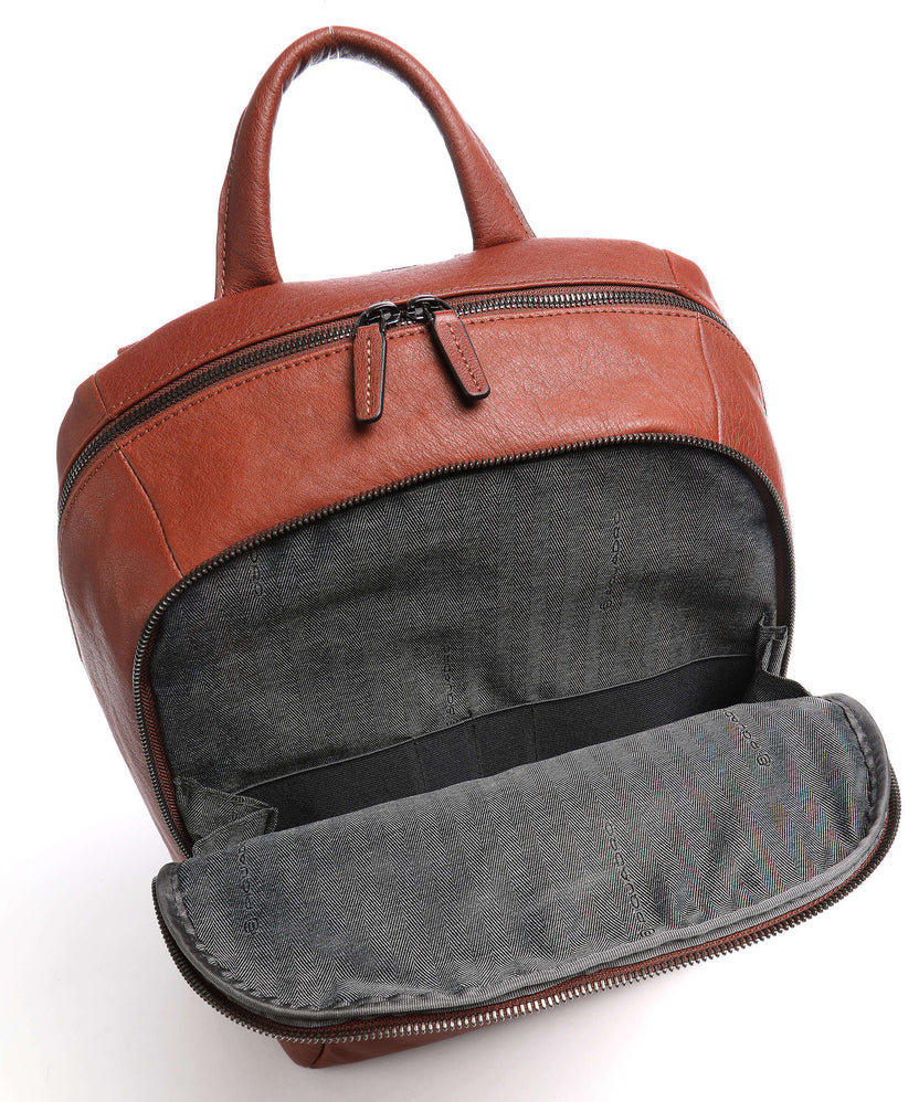 Piquadro Black Square Laptop backpack tobacco
