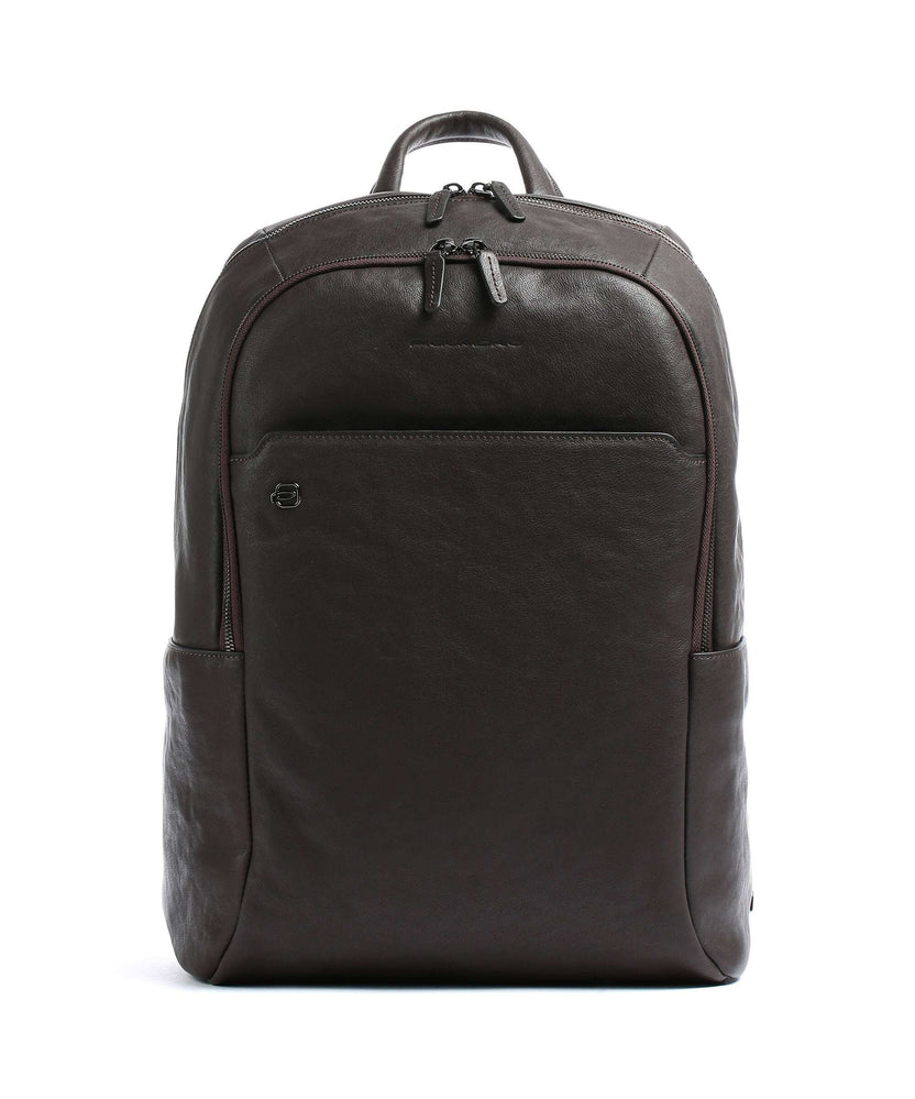 Piquadro Black Square Laptop backpack dark brown