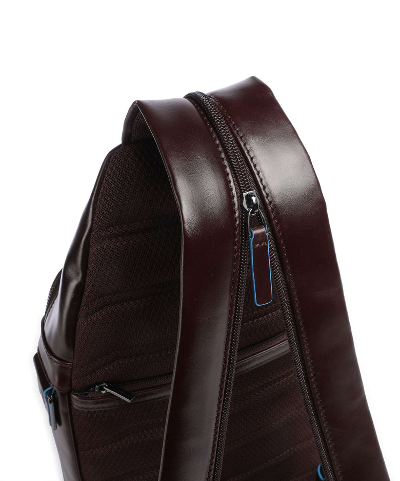 Piquadro Blue Square Sling bag mahogany