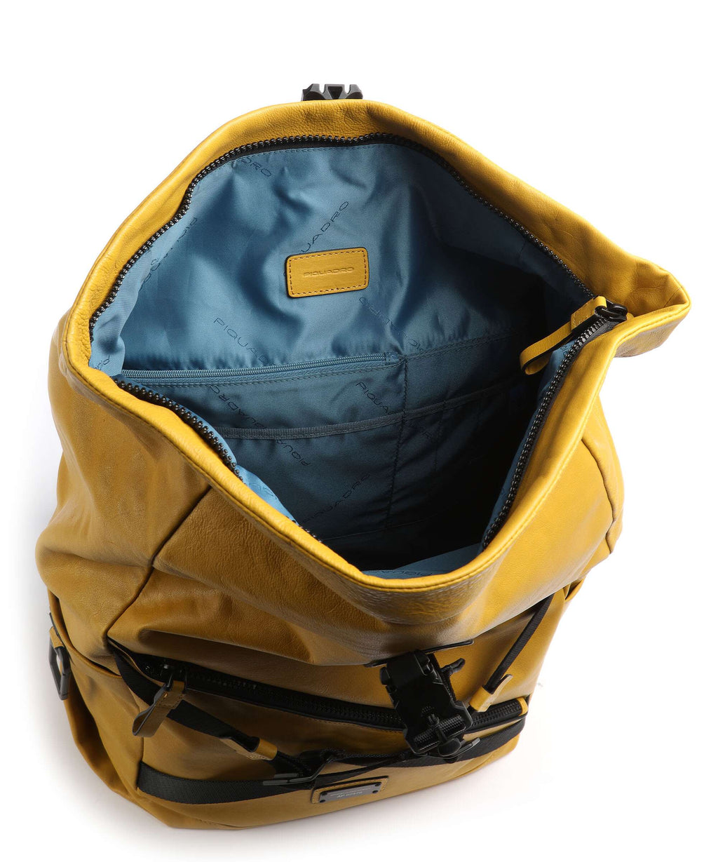 Piquadro Harper Rolltop backpack yellow