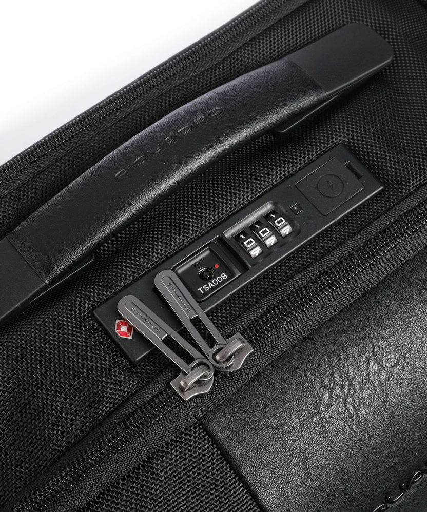 Piquadro Brief S Spinner (4 wheels) nero