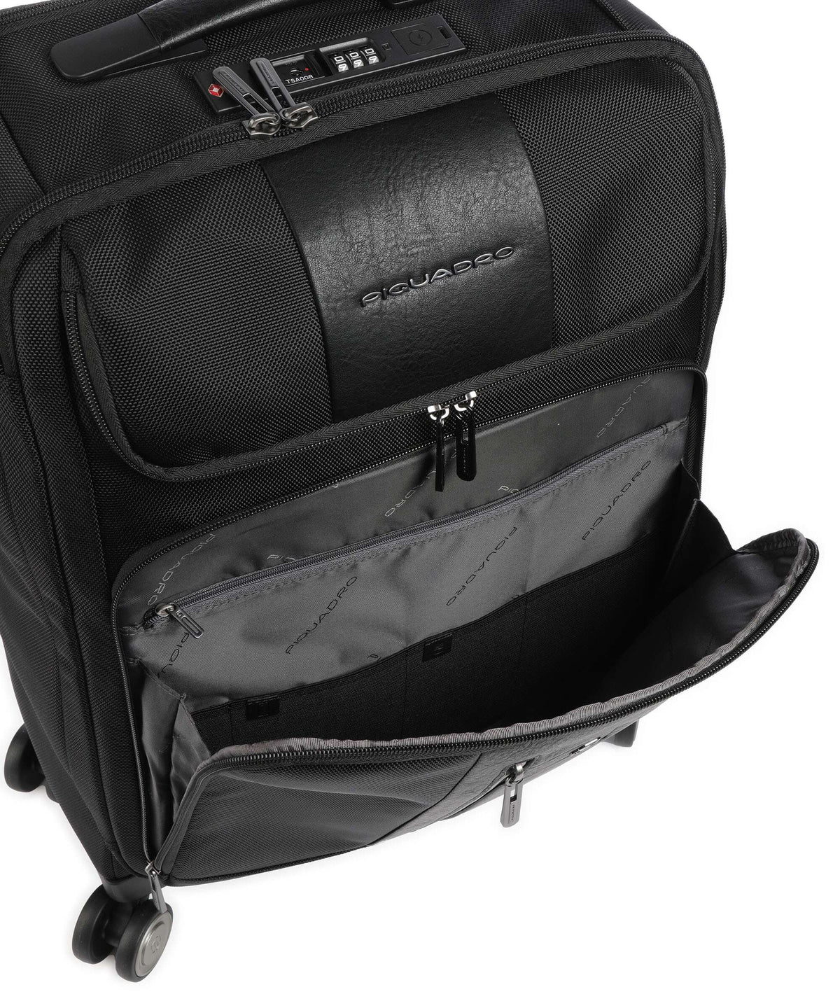 Piquadro Brief S Spinner (4 wheels) nero