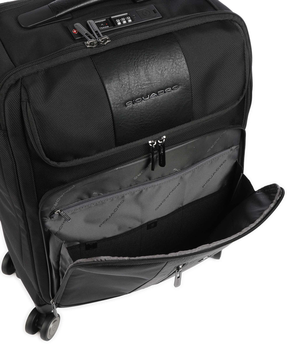 Piquadro Brief S Spinner (4 wheels) nero