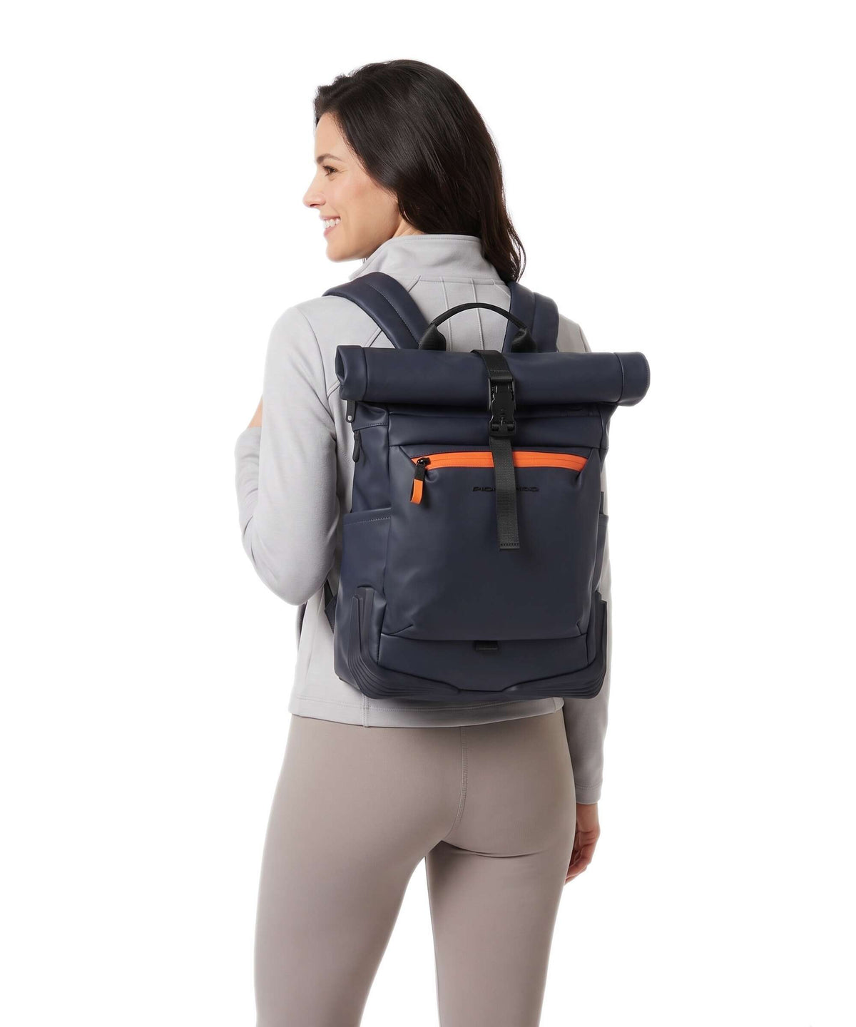 Piquadro Corner 2.0 Rolltop backpack blue