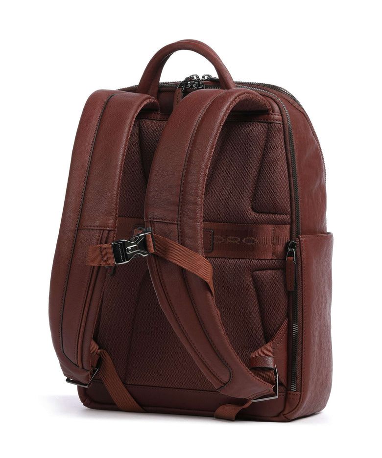 Piquadro Black Square Backpack tabacco