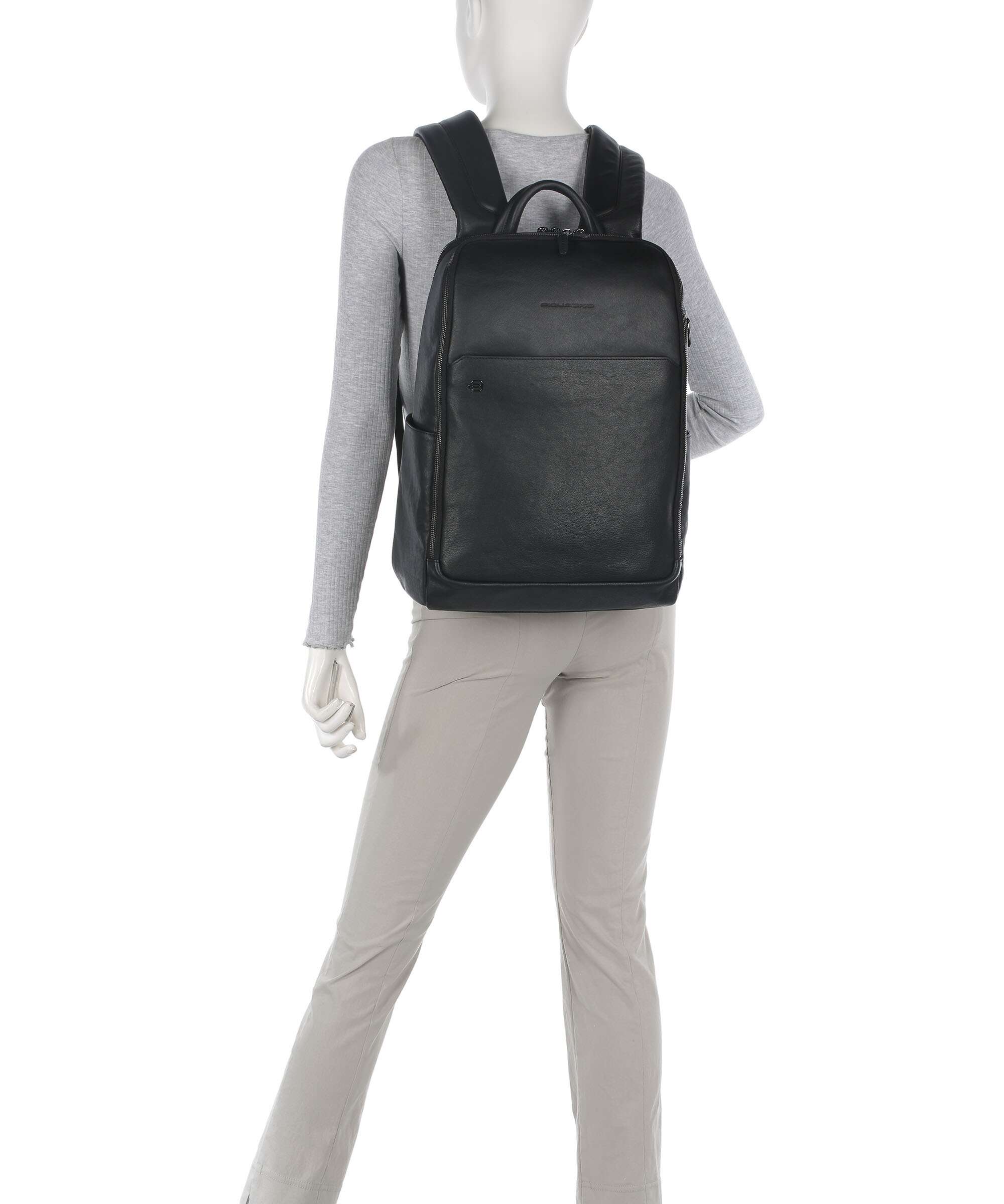 Piquadro Black Square Backpack nero
