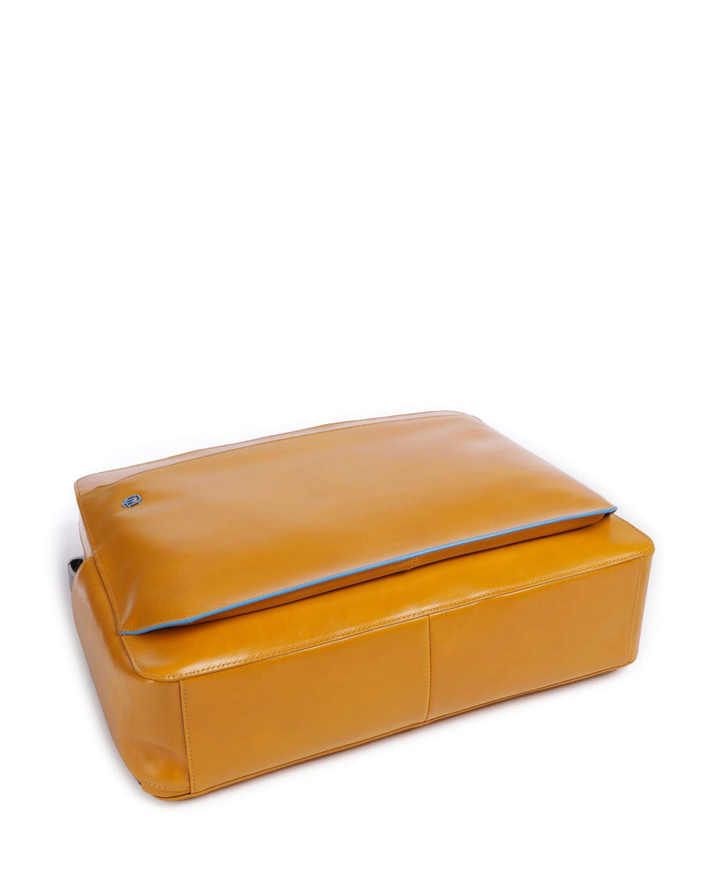 Piquadro Blue Square Briefcase giallo zafferano