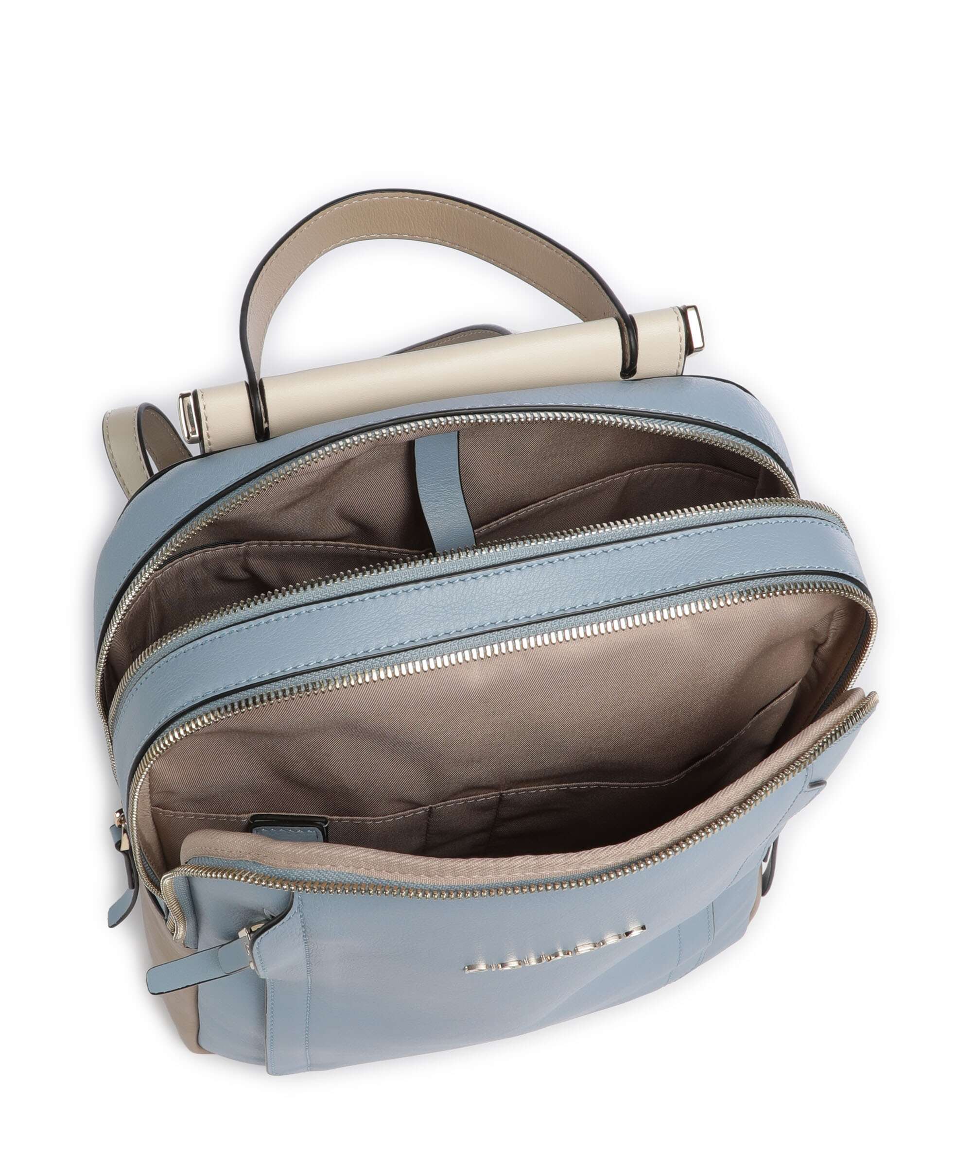 Piquadro Circle RFID Backpack light blue/beige
