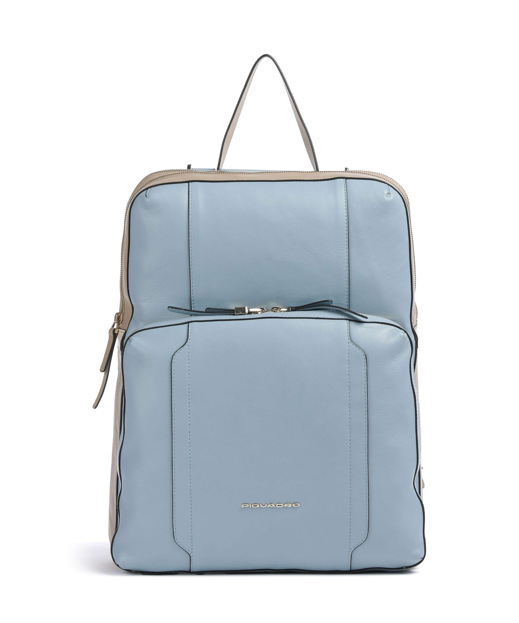 Piquadro Circle Laptop backpack light blue/beige
