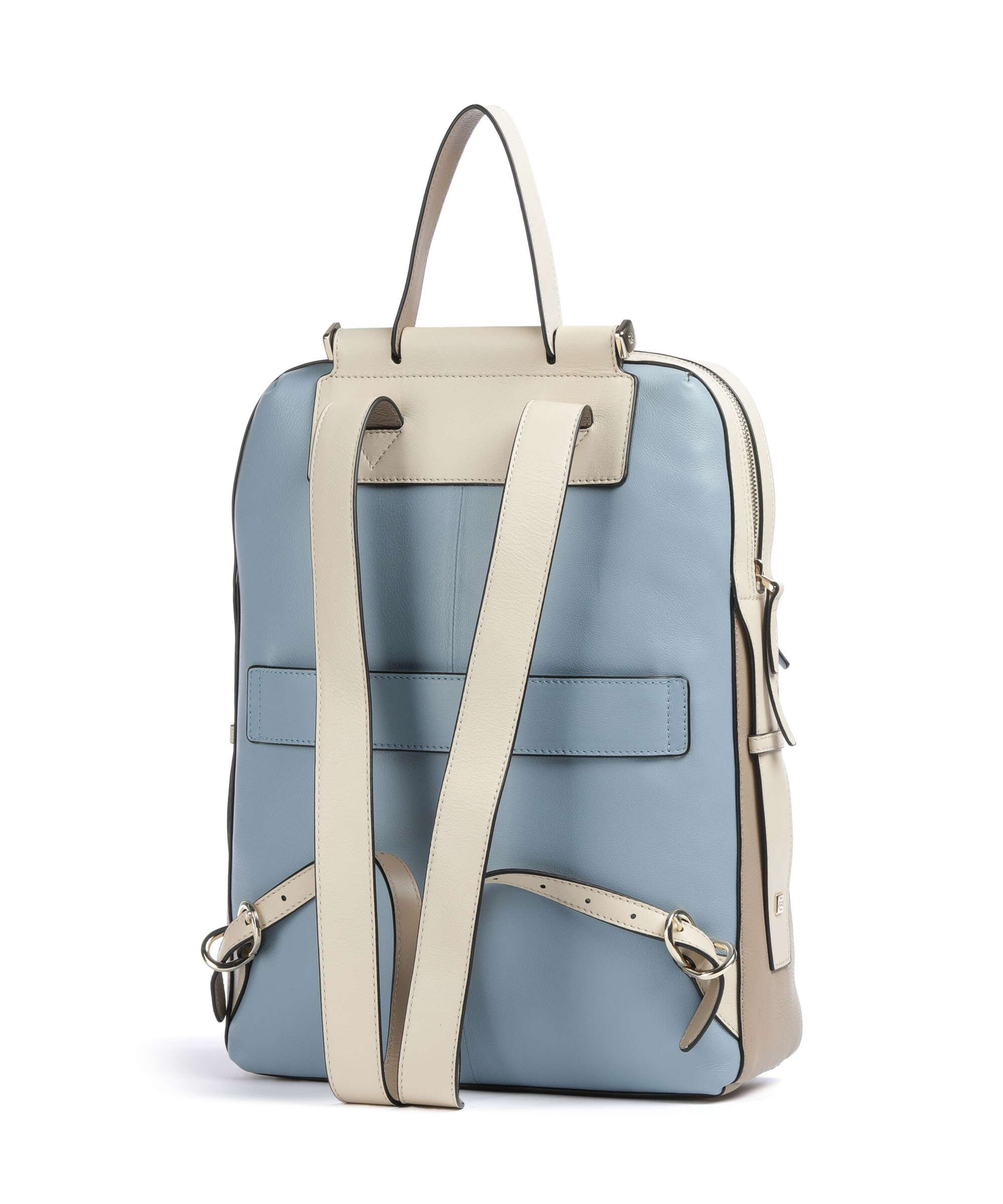 Piquadro Circle Laptop backpack light blue/beige