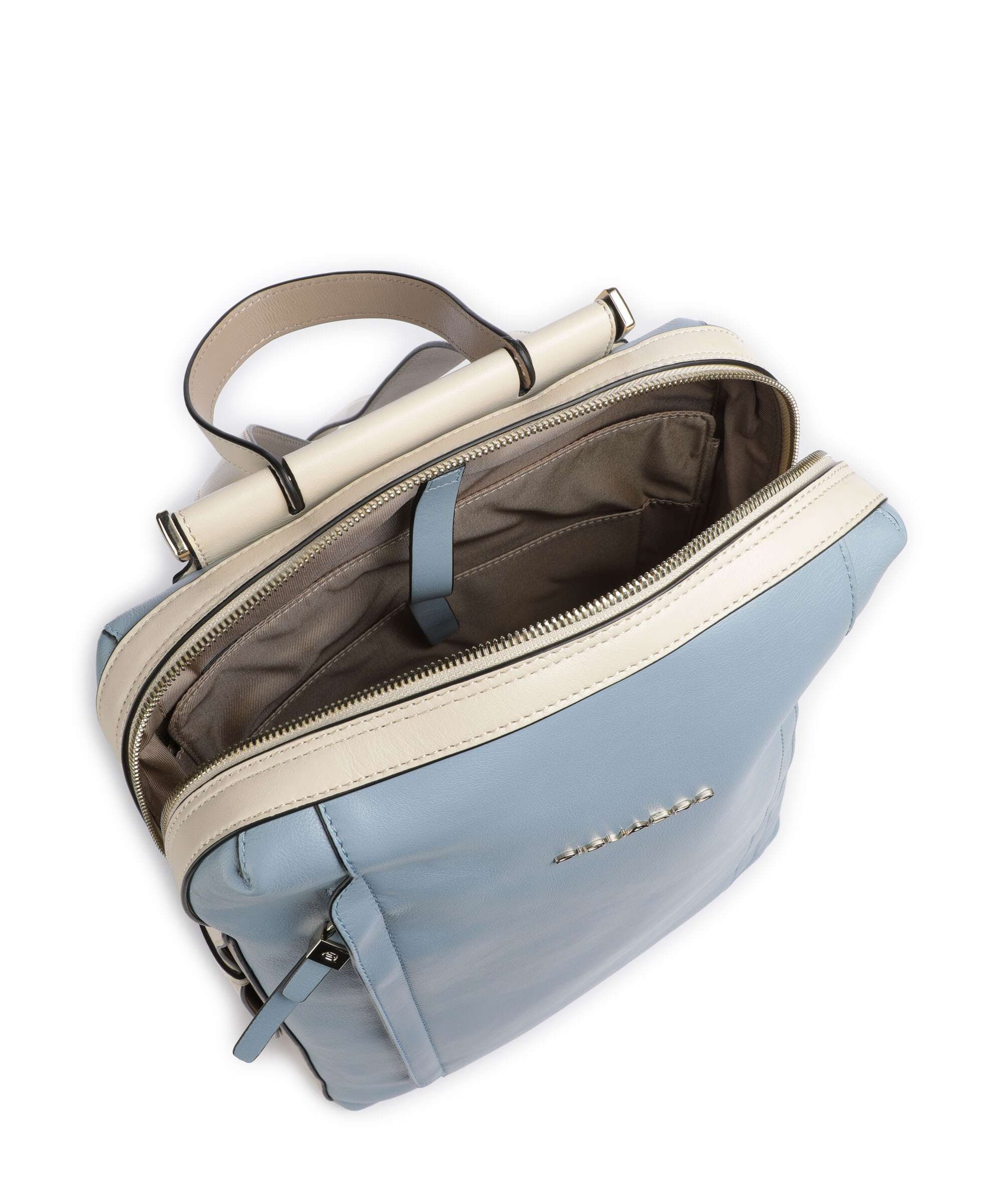 Piquadro Circle Laptop backpack light blue/beige