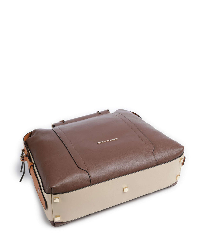 Piquadro Circle Briefcase marrone/beige