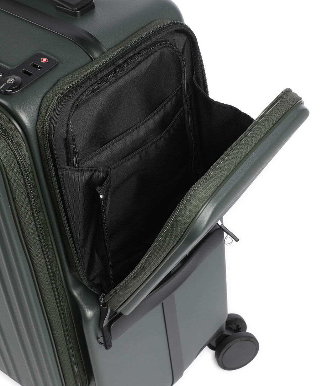 Piquadro Spinner (4 wheels) mat green