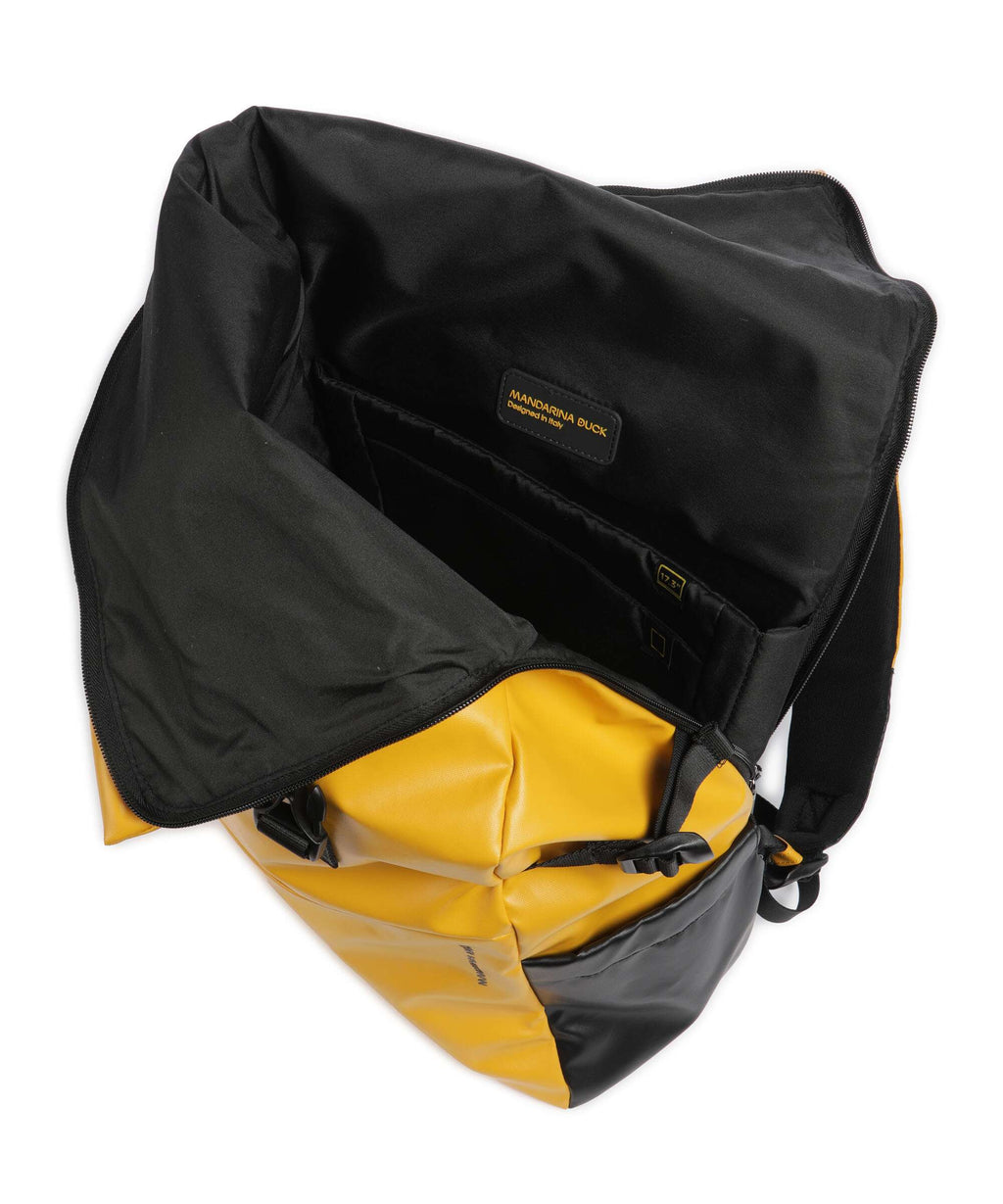 Mandarina Duck Coated Laptop backpack duck yellow