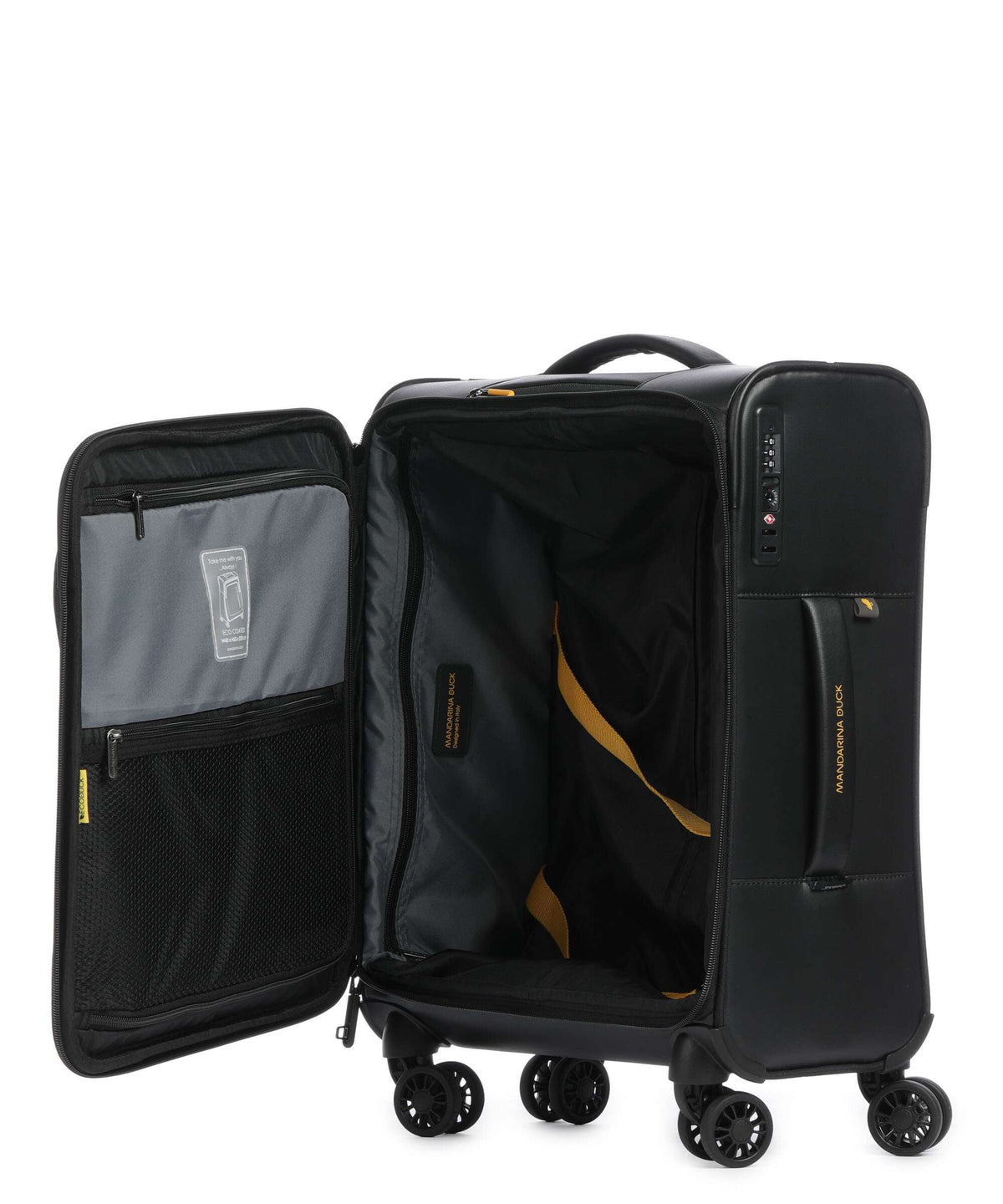 Mandarina Duck Coated Spinner (4 wheels) black