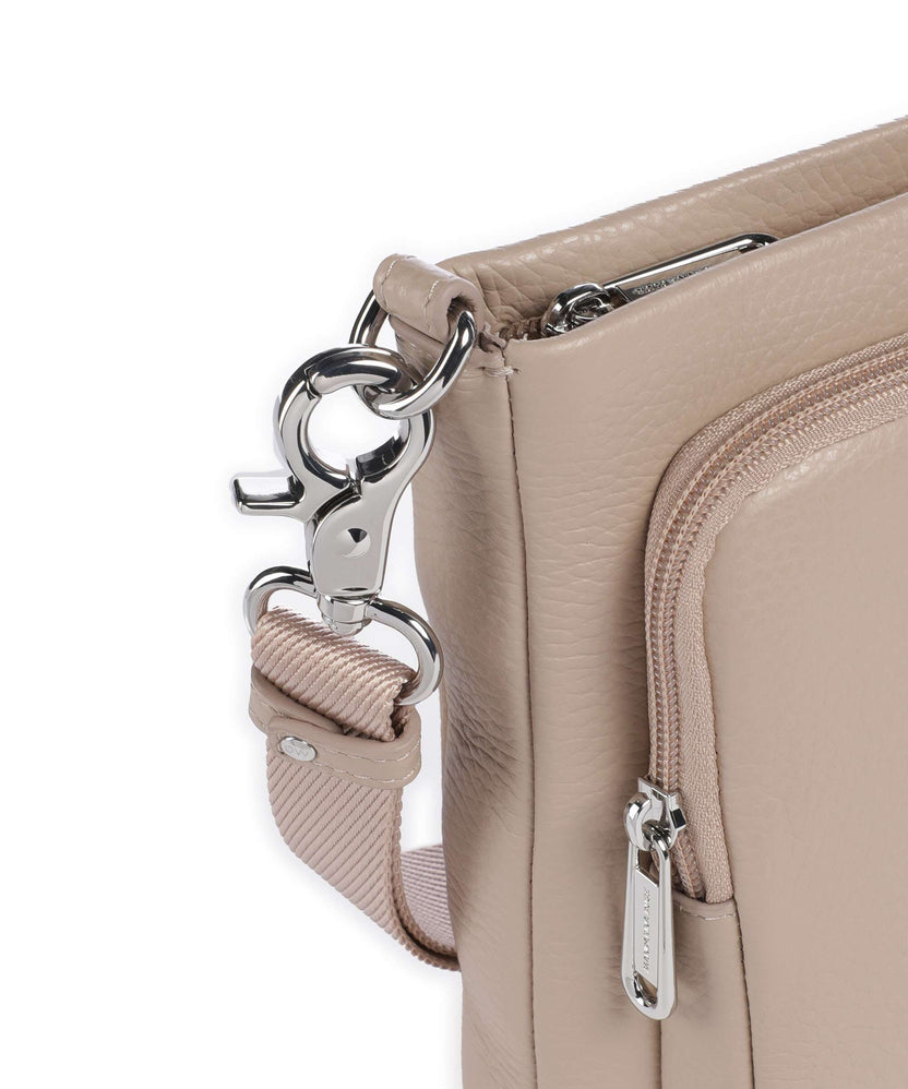 Mandarina Duck Mellow Leather Crossbody bag warm taupe