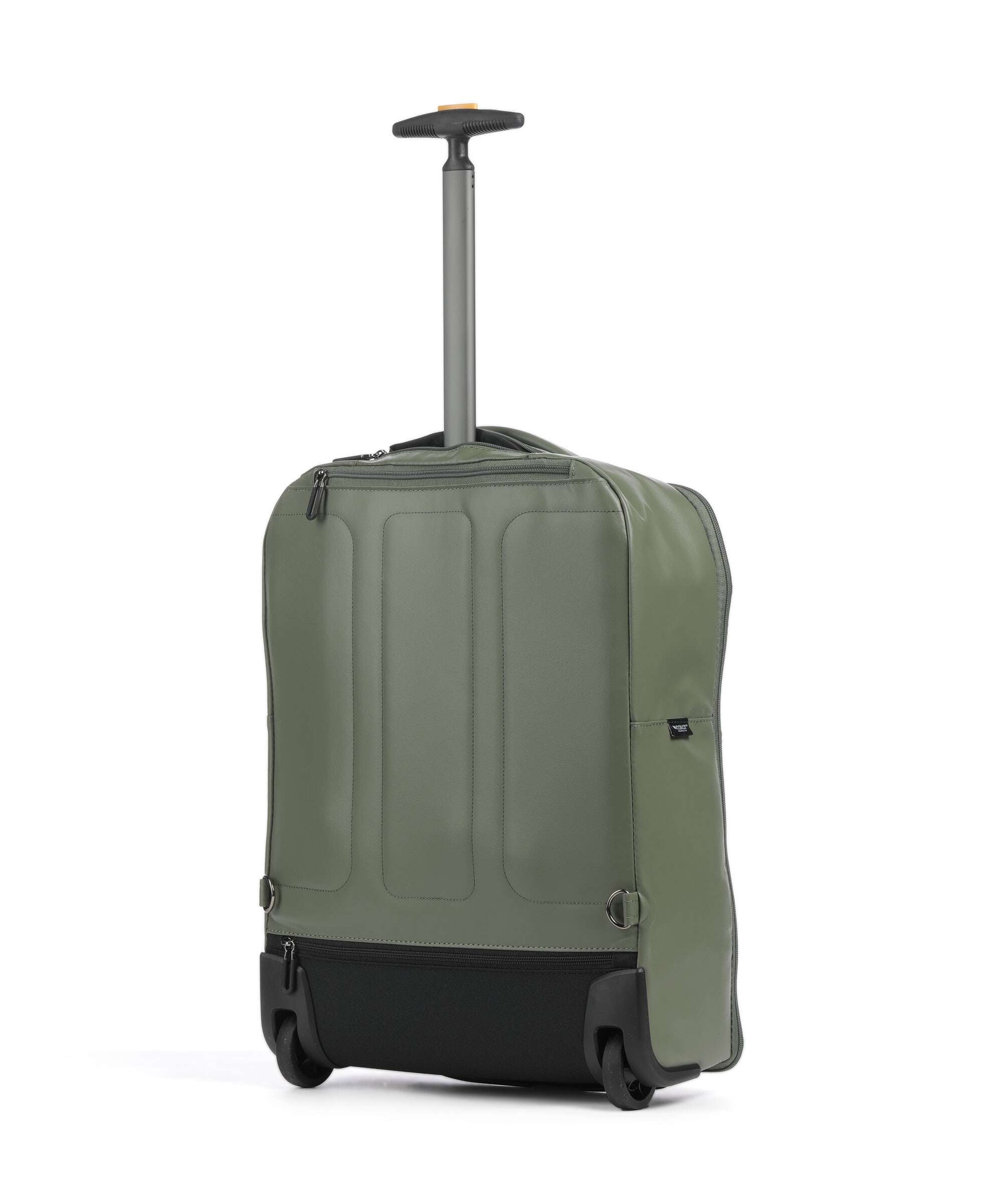 Mandarina Duck Eco Coated Backpack with wheels pine green