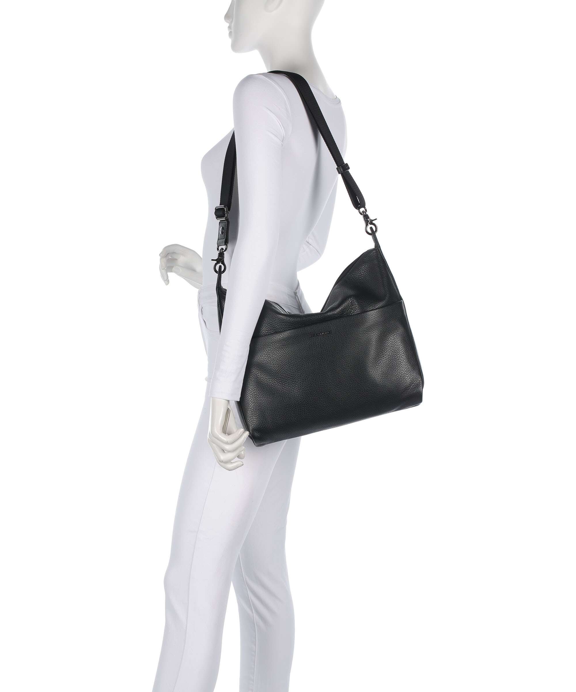 Mandarina Duck Mellow Leather Hobo bag nero