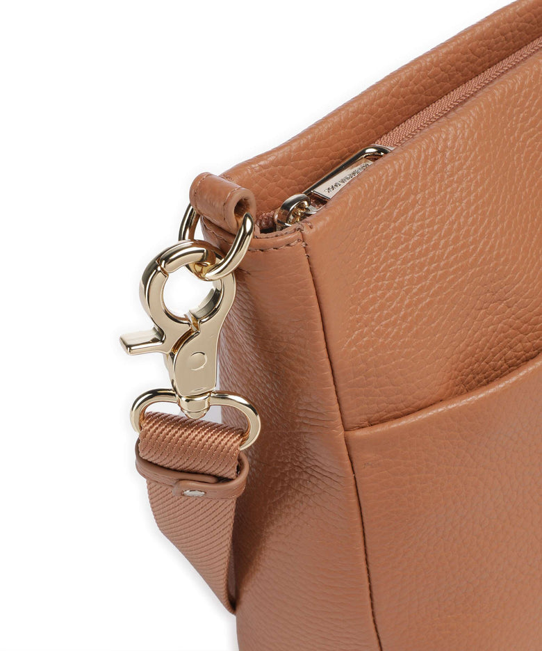 Mandarina Duck Mellow Leather Crossbody bag pecan nut